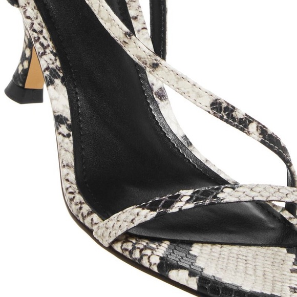 Marc Fisher snakeskin leather slingback kitten heel sandals - size 6.5 - Picture 2 of 7